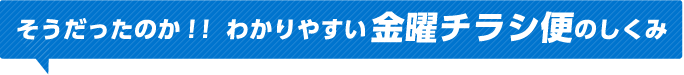 そうだったのか！！わかりやすい金曜チラシ便のしくみ