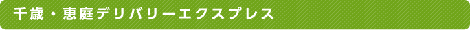 千歳・恵庭デリバリーエクスプレス