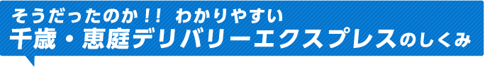 そうだったのか！！わかりやすい千歳・恵庭デリバリーエクスプレスのしくみ