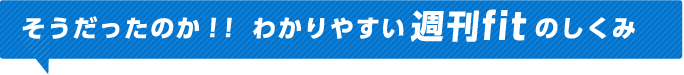 そうだったのか！！わかりやすい週刊fitのしくみ