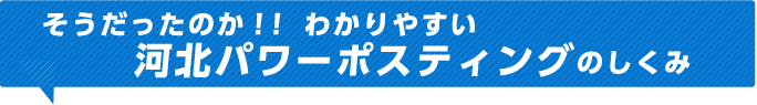 そうだったのか！！わかりやすい河北パワーポスティングのしくみ