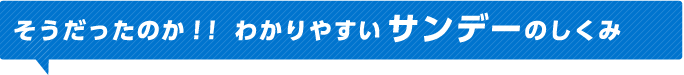 そうだったのか！！わかりやすいサンデーのしくみ