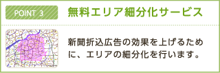 ＰＯＩＮＴ3　無料エリア細分化サービス