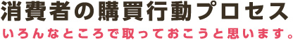 消費者の購買行動プロセスいろんなところで取っておこうと思います。