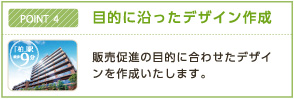 ＰＯＩＮＴ4　目的に沿ったデザイン作成
