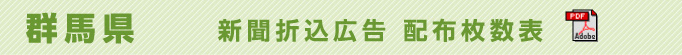 群馬県　新聞折込広告配布枚数表
