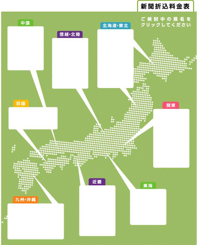 新聞折込料金表