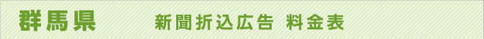 群馬県　　新聞折込広告　料金表
