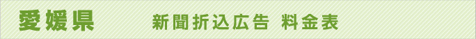 愛媛県　新聞折込広告料金表
