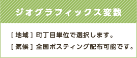 ジオグラフィックス変数
