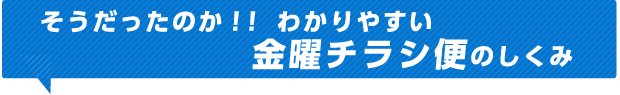 そうだったのか！！わかりやすい金曜チラシ便のしくみ