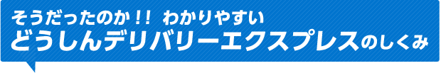 そうだったのか！！わかりやすいどうしんデリバリーエクスプレスのしくみ
