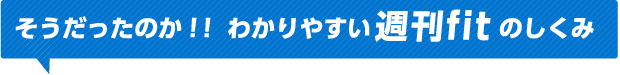 そうだったのか！！わかりやすい週刊fitのしくみ