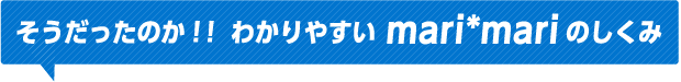そうだったのか！！わかりやすいmari*mariのしくみ