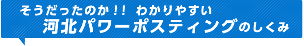 そうだったのか！！わかりやすい河北パワーポスティングのしくみ